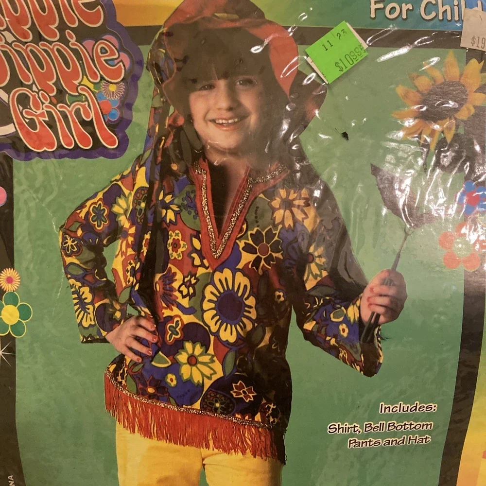 Halloween Costume FORUM HIPPIE DIPPIE CHILD GIRLS SIZE M 8-10